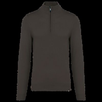 Jersey 1/4 cremallera hombre entallado Dark Grey Xl