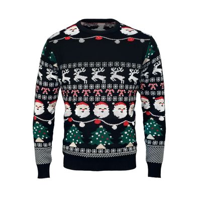 Jersey Navideño con luces LED Negro