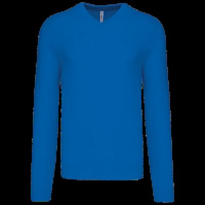 Jersey Punto cuello de pico hombre Light Royal Blue 3Xl