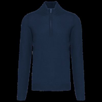 Jersey 1/4 cremallera hombre entallado Navy Xl