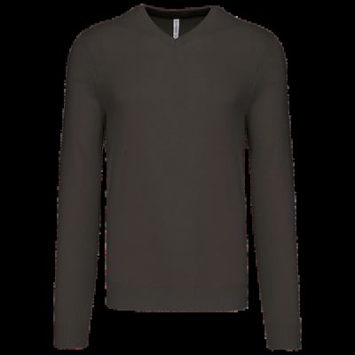 Jersey Punto cuello de pico hombre Dark Grey Xl