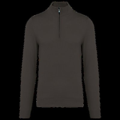 Jersey 1/4 cremallera hombre entallado Dark Grey Xl