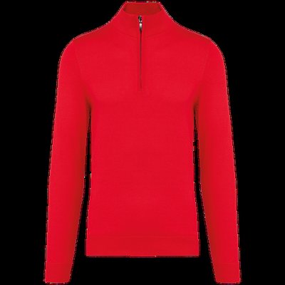 Jersey 1/4 cremallera hombre entallado Red XL