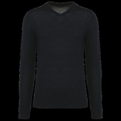 Jersey lana merina hombre Black S