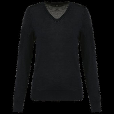 Jersey de lana merina mujer Black XS