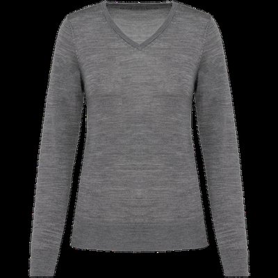 Jersey de lana merina mujer Grey Heather XL