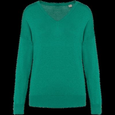 Jersey mujer cuello pico Gemstone Green XL