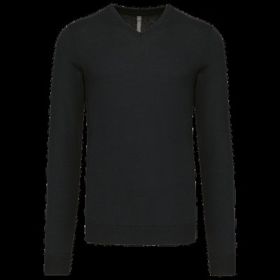 Jersey Punto cuello de pico hombre Black M