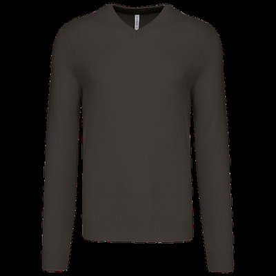 Jersey Punto cuello de pico hombre DARK GREY M