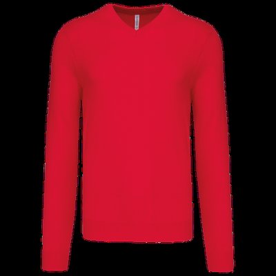 Jersey Punto cuello de pico hombre Red XXL