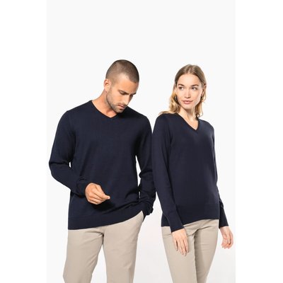 Jersey de punto cuello de pico para mujer