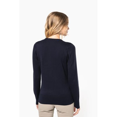 Jersey de punto cuello de pico para mujer