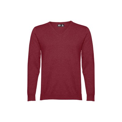 Jersey de Punto Hombre Cuello en V Burdeos S