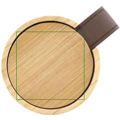 Joyero de Bambú con Espejo y Tirador | Tapa | 55 x 55