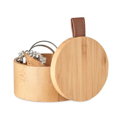 Joyero Bambú Tapa Espejo Extraíble Ø8cm