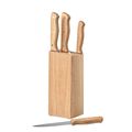 Juego de 5 Cuchillos con Soporte de Madera
