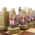 Juego de ajedrez con figuras y organizador