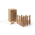Juego de bolos de madera
