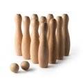 Juego de bolos de madera