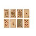 Juego de dominó de madera y cartas recicladas