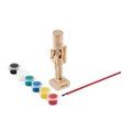 Juego de pintura con muñeco de madera