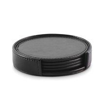 Juego de 4 posavasos de PU Negro