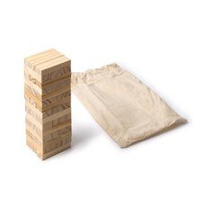 Juego de habilidad con torre de madera Crudo