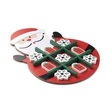 Juego de madera tres en raya navideño Rojo