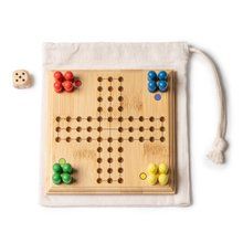 Juego de parchís de bambú Crudo