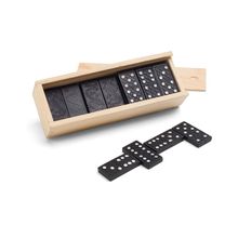 Juego Dominó con Caja de Madera Natural Claro