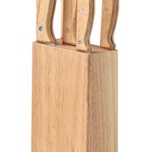Juego de 5 Cuchillos con Soporte de Madera Madera