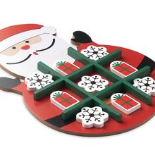 Juego de madera tres en raya navideño Rojo