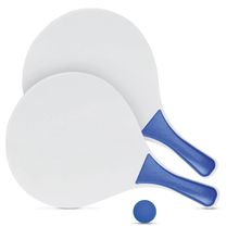 Juego de palas de madera MDF con pelota a juego Azul