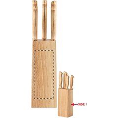 Juego de 5 Cuchillos con Soporte de Madera | Lado 1 | 60 x 149