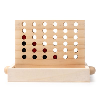 Juego 4 en raya de madera