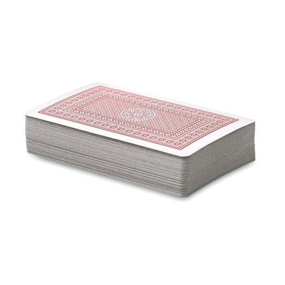 Baraja francesa en caja transparente Rojo