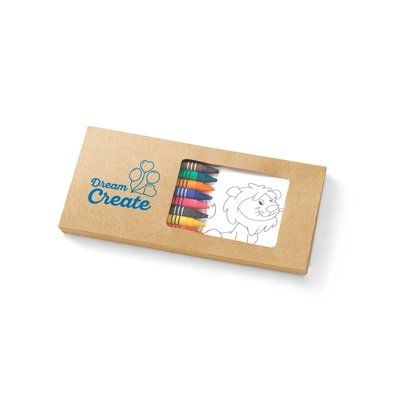 Juego de colorear con ceras y tarjetas