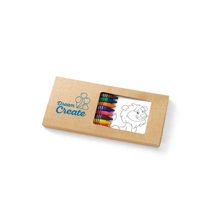 Juego de colorear con ceras y tarjetas