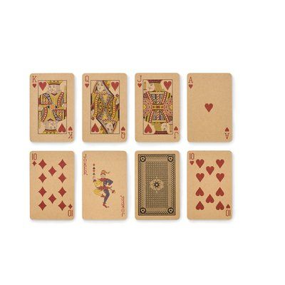 Juego de dominó de madera y cartas recicladas