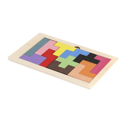 Juego Habilidad 12 pzs Tetris en Madera Color