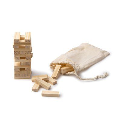 Juego de habilidad con torre de madera