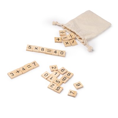 Juego matemático de madera