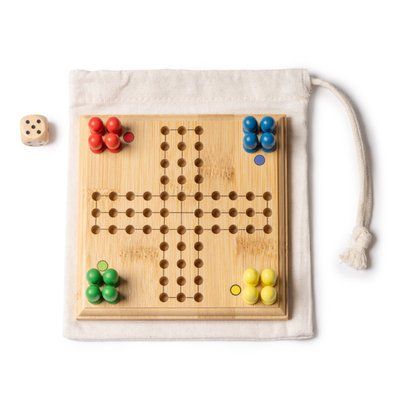 Juego de parchís de bambú Crudo