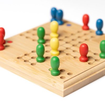 Juego de parchís de bambú
