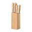Juego de 5 Cuchillos con Soporte de Madera Madera