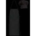 Kit infantil de gorro de cocinero y delantal Black