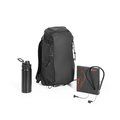 Kit aventura con mochila botella y auriculares
