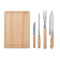 Kit Barbacoa Inox con Tabla Madera