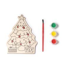 Kit navideño de madera para colorear Arbol Talla Única Adulto