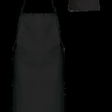 Kit infantil de gorro de cocinero y delantal Black